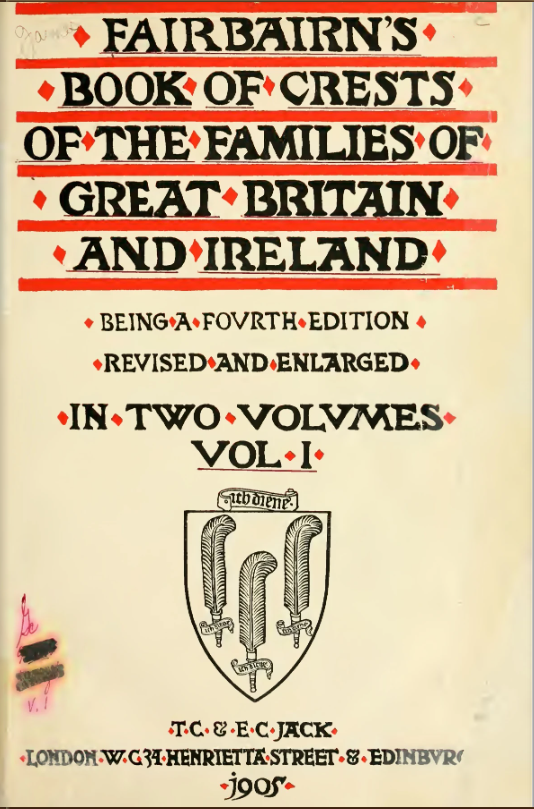Fairbairn's title page